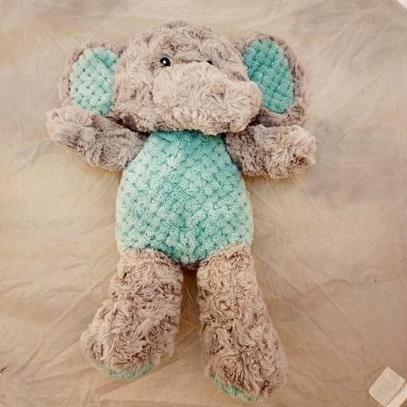 Spark Create Imagine Elephant Plush Stuffed Animal 14" Grey Teal Baby Lovie Soft - Picture 2 of 9